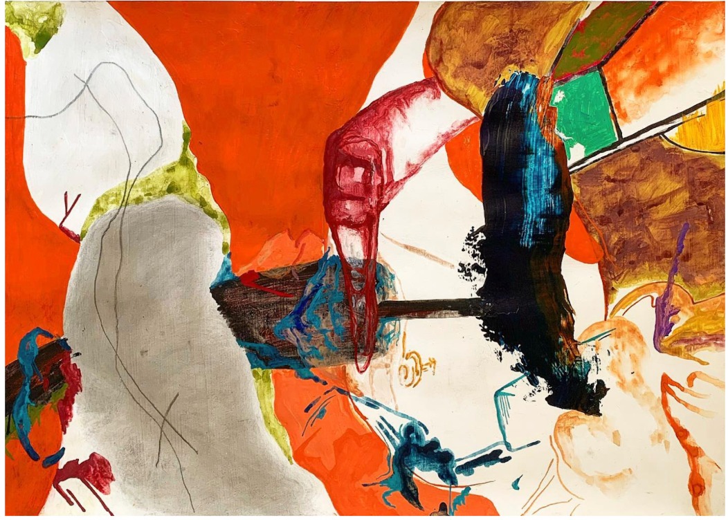 Vertigo by Adriano Prates — mixed media on paper, 2022